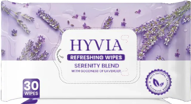 HYVIA Refreshing Wipes, Serenity Blend, 30 wipes